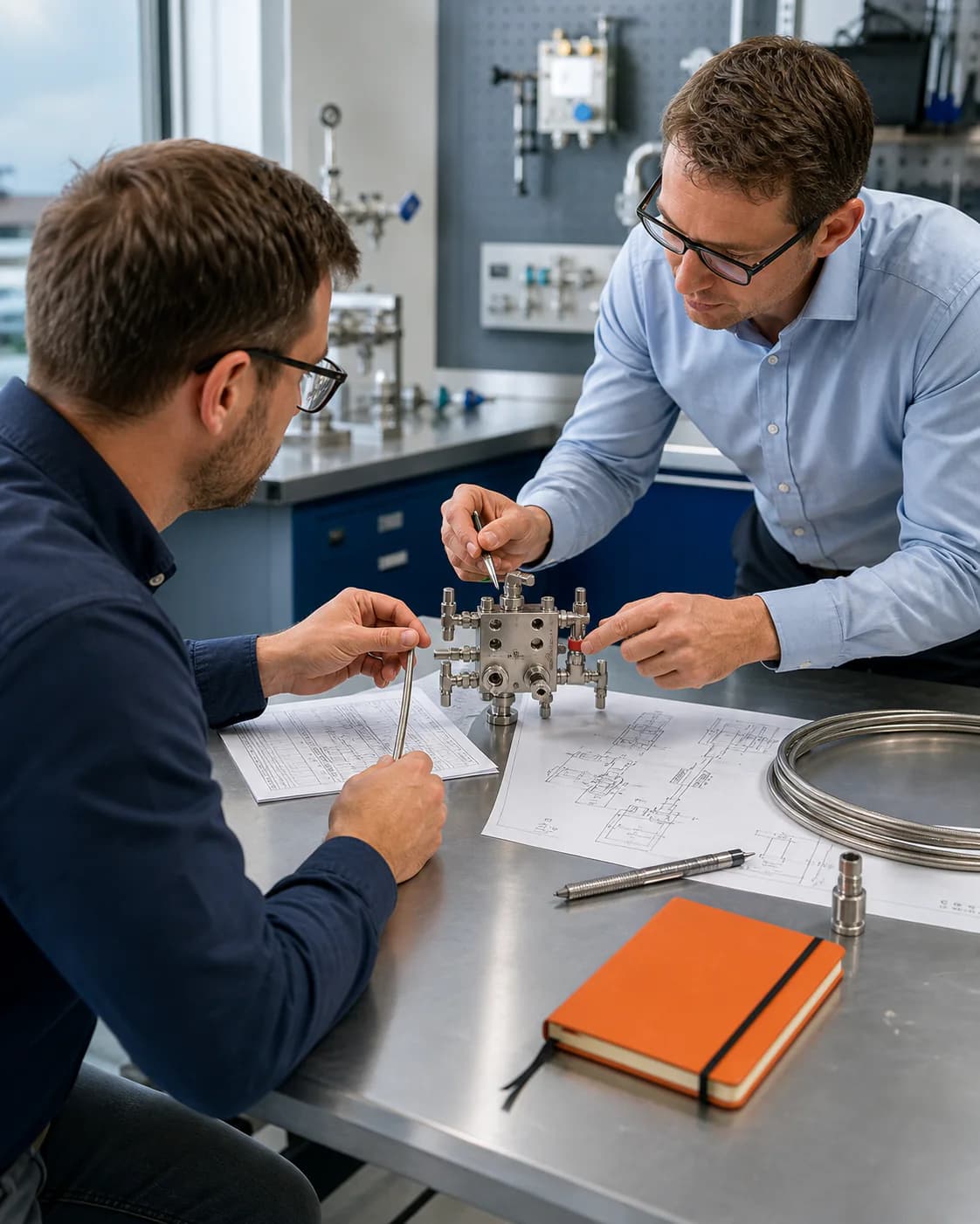 Instrumentation assembly used to define an industrial product requirement